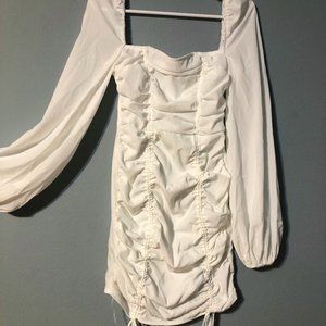 Pretty Little Thing Long Sleeved Ruched Bodycon Dress